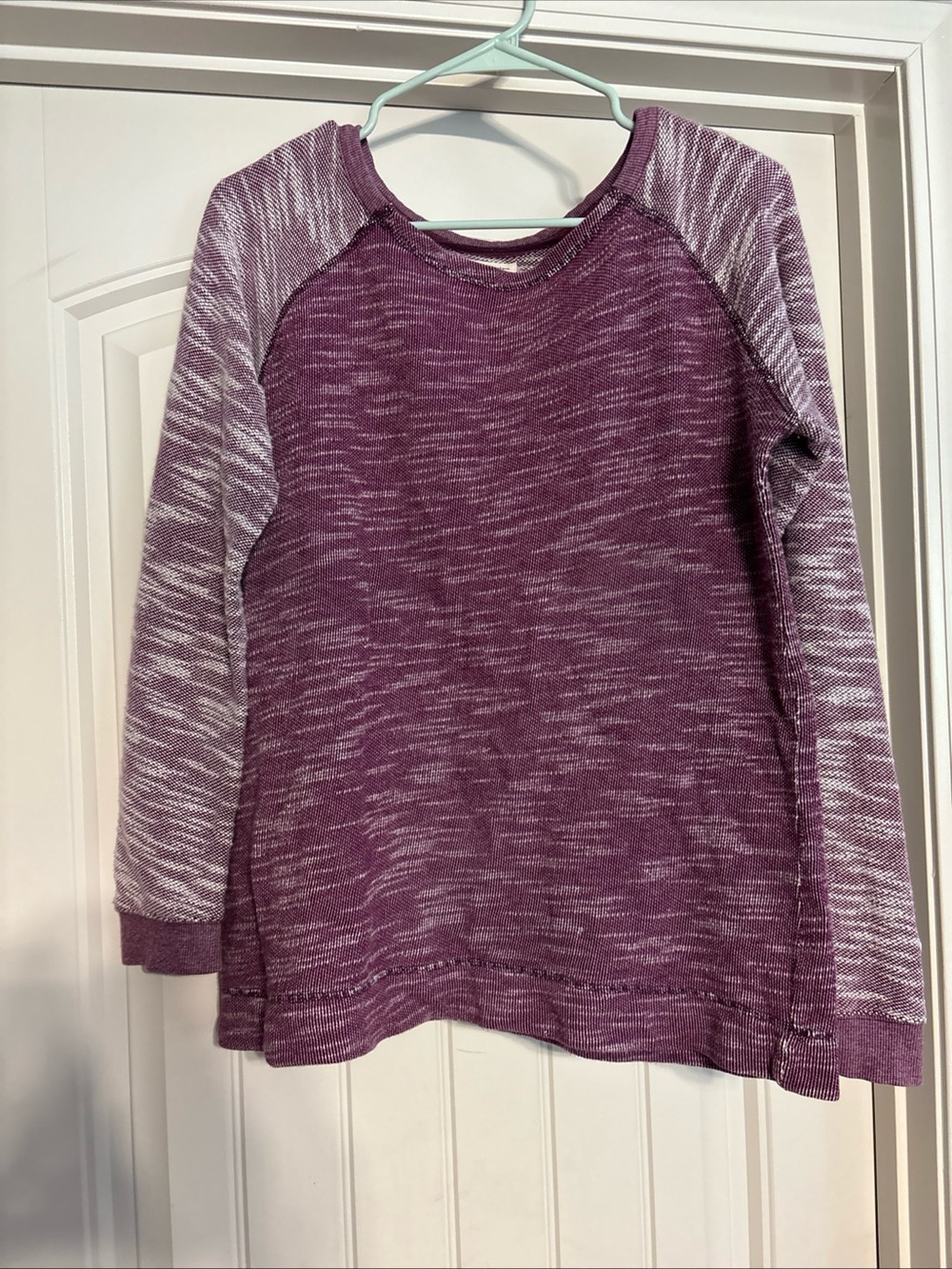 Champion medium Heathered Plum Raglan Pullover